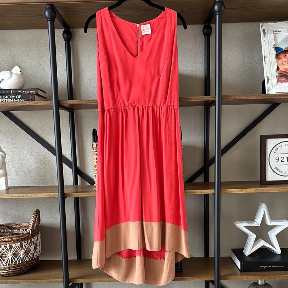 Anthropologie Coral dress - La Vi by Sam and Lavi